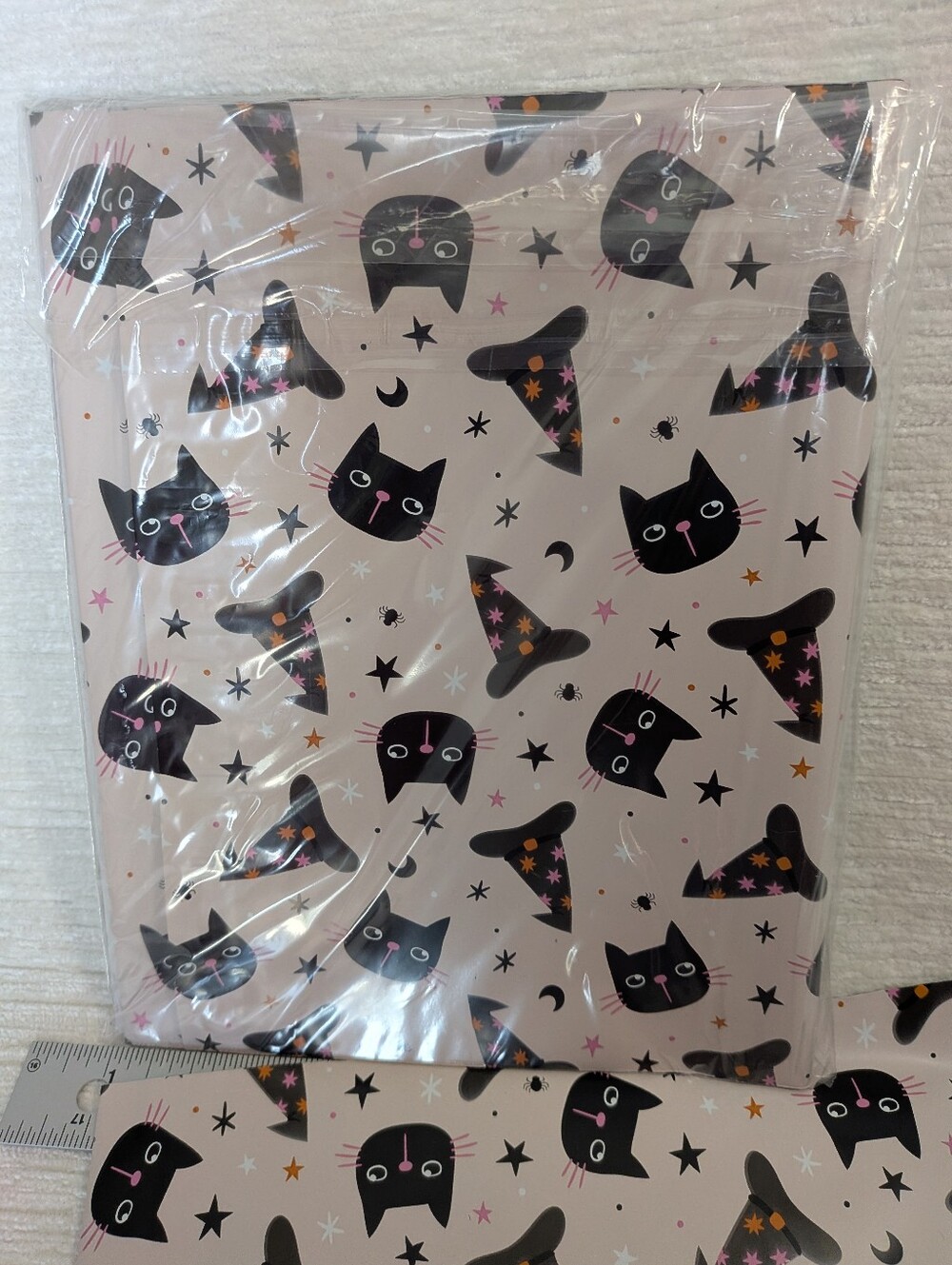 PolyMailers 10" By 13" Witchy Kitties Pink Background Halloween Polymailers 10ct - Picture 4 of 6